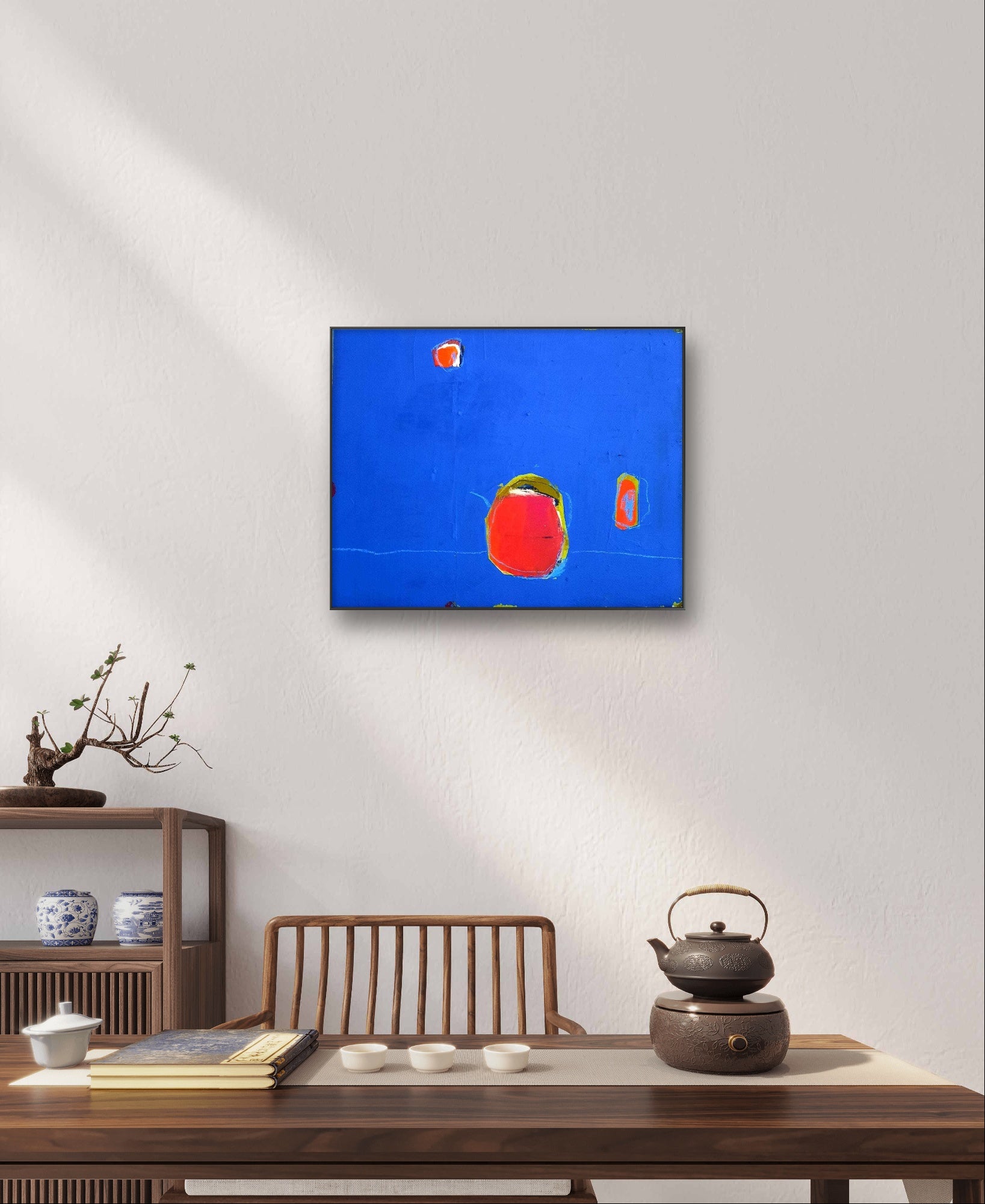 Kaffee to go, Auftragskunst, abstrakte Bilder, Kunst, Abstrakte Kunst auf Leinwand, moderne-bilder-in-blau, abstrakte Bilder kaufen 