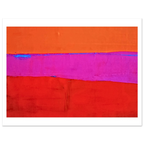 Abstraktes rotes limitiertes Poster "Lieblingszeit“ – Individuelles Wandbild für modernes Wohnen