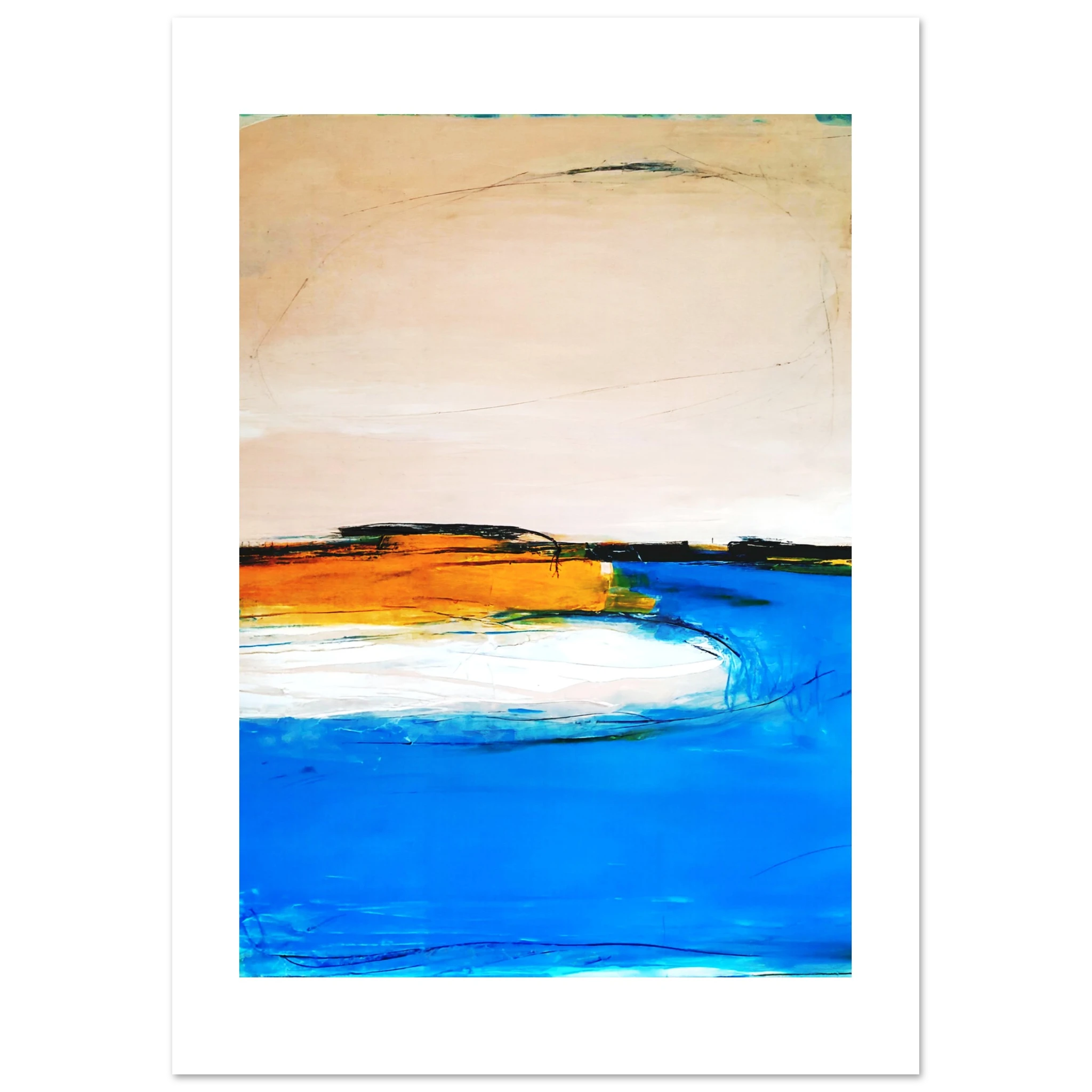 abstraktes gemaelde modernes acrylbild leinwand abstraktes gemälde – „premium matte paper poster flugreise“