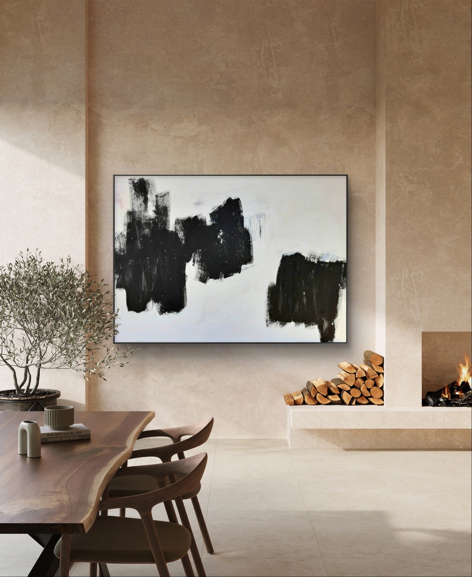 Großes schwarzweiß Bild - Freie Bahn – sofort versandbereites Leinwandbild in nan, großes Kunstwerk für moderne Wohnräume