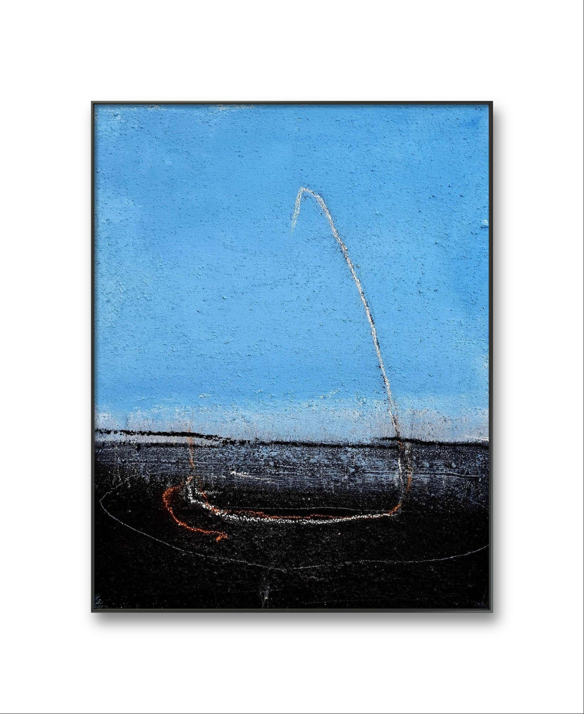 Segeltraum – modernes Leinwandbild, Detailansicht Motiv 1.0. Die Weiten des Meeres
Ein abstraktes Gemälde in tiefen Blautönen, das die unendliche Weite und Ruhe des Ozeans einfängt.