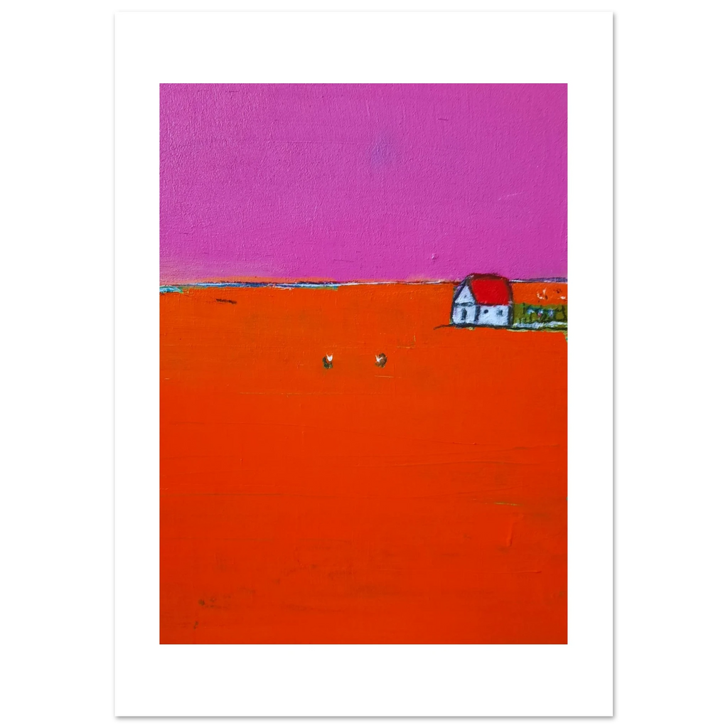 abstraktes gemaelde modernes acrylbild leinwand abstraktes gemälde – „premium matte paper poster landleben“