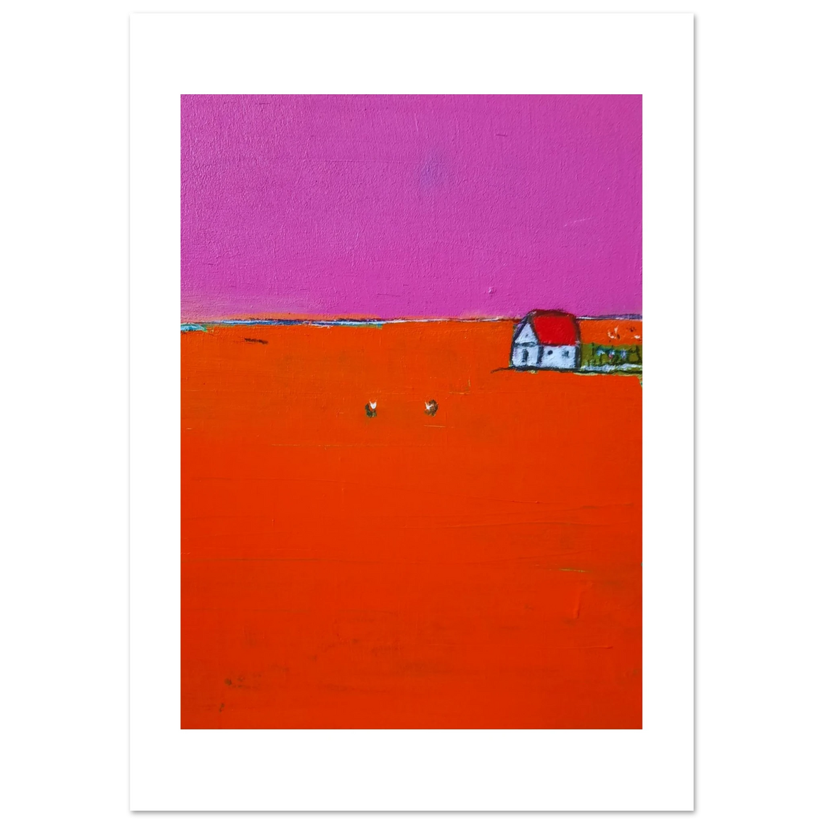 abstraktes gemaelde modernes acrylbild leinwand abstraktes gemälde – „premium matte paper poster landleben“