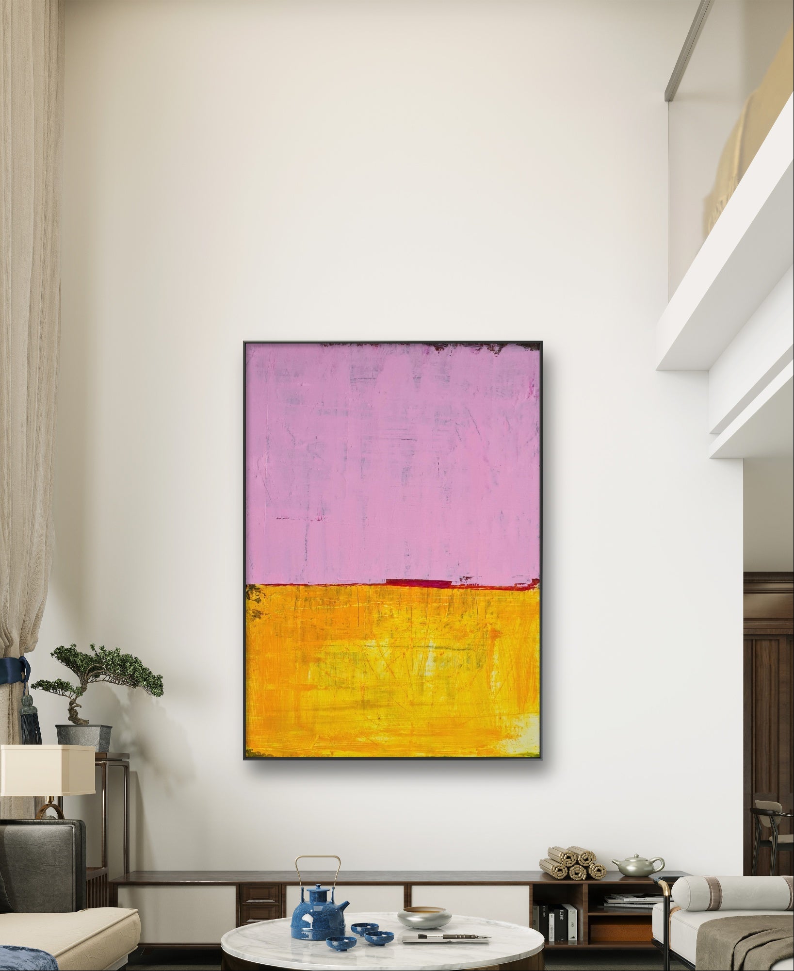 Rastbank, Auftragskunst, abstrakte Bilder, Kunst, Abstrakte Kunst auf Leinwand, rosa-grosse-bilder-modern-abstrakt, abstrakte Bilder kaufen 