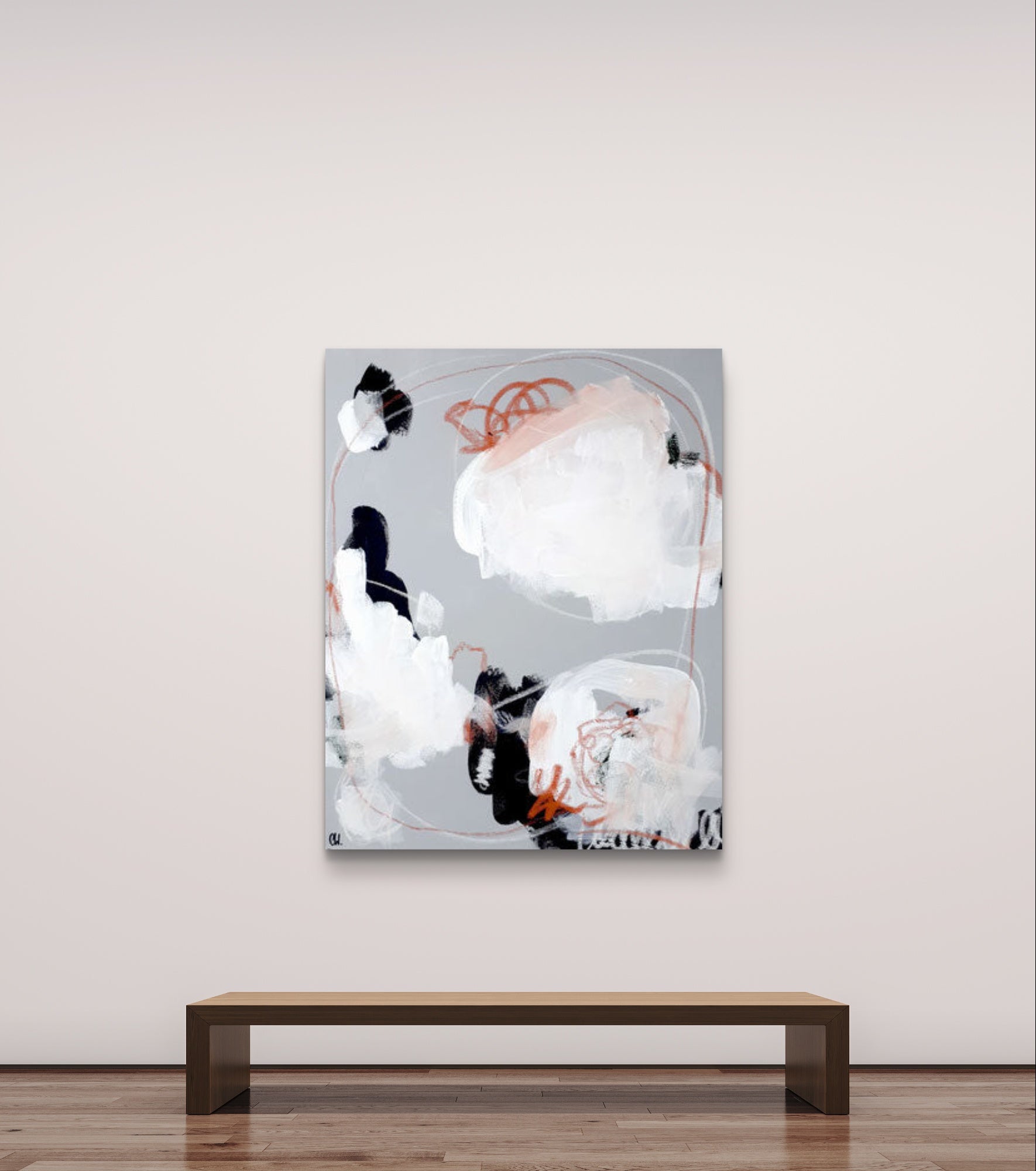 Personalisierte Auftragskunst und Gemälde: graues-bild-lesen – Kategorie: Originalgemälde – Hersteller: Conny Wachsmann, Artist