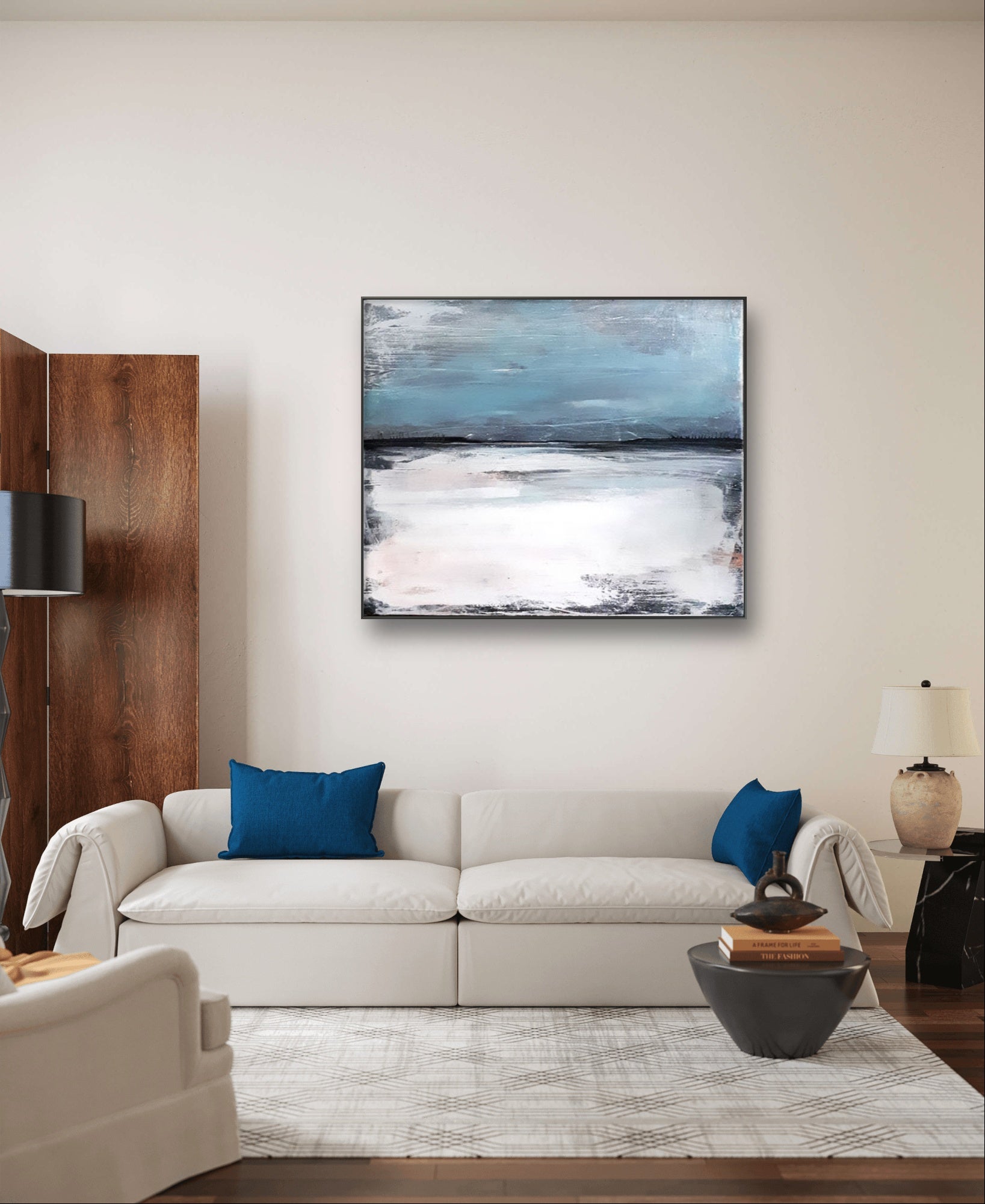 Personalisierte Auftragskunst und Gemälde: blaues-landschaftsbild – Kategorie: Originalgemälde – Hersteller: 