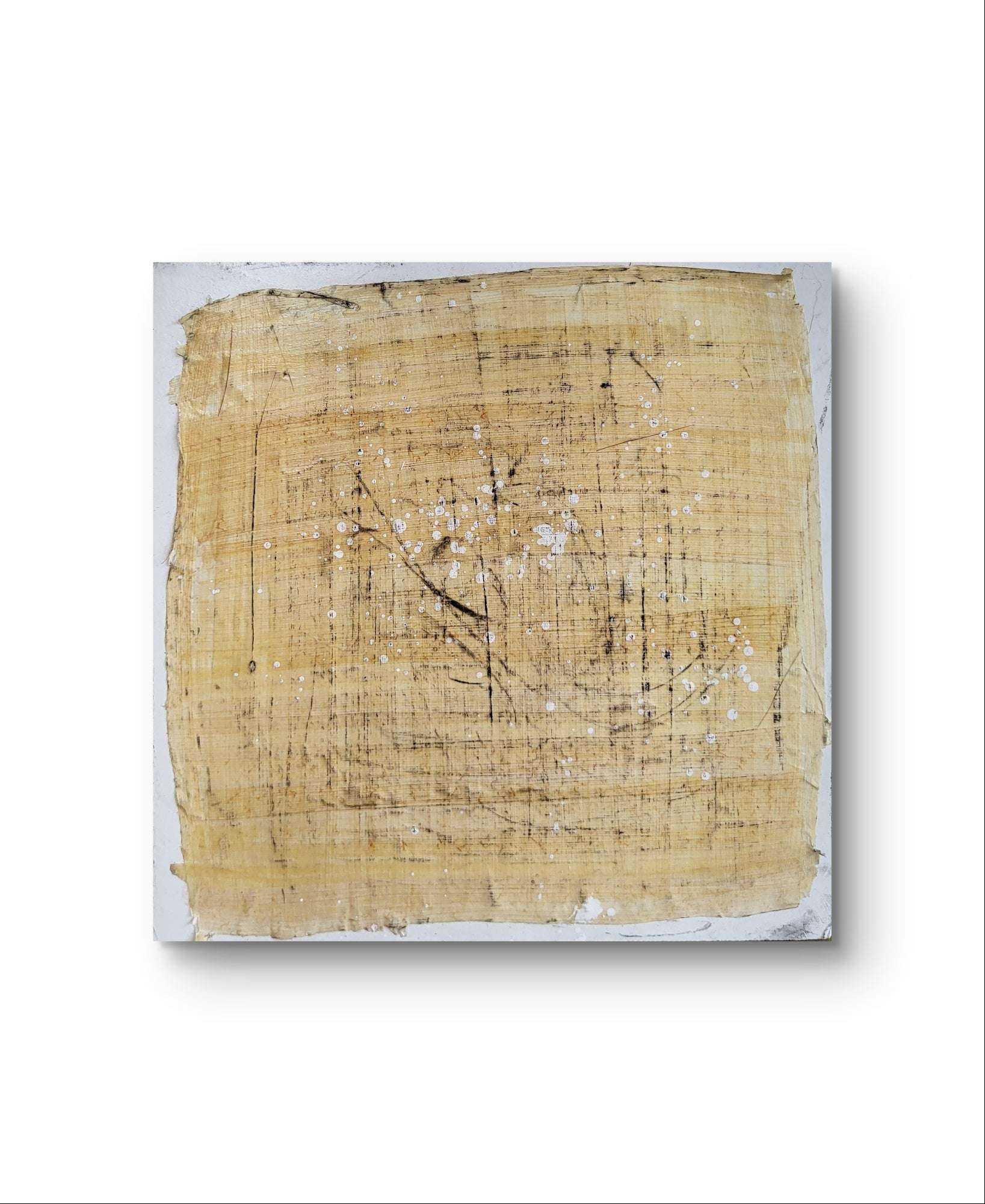 Personalisierte Auftragskunst und Gemälde: nachhaltige-symbiose-3-1-komposition-mit-papyrus-papier-4-x-pappwabenplatten-als-ensemble – Kategorie: Originalgemälde – Hersteller: