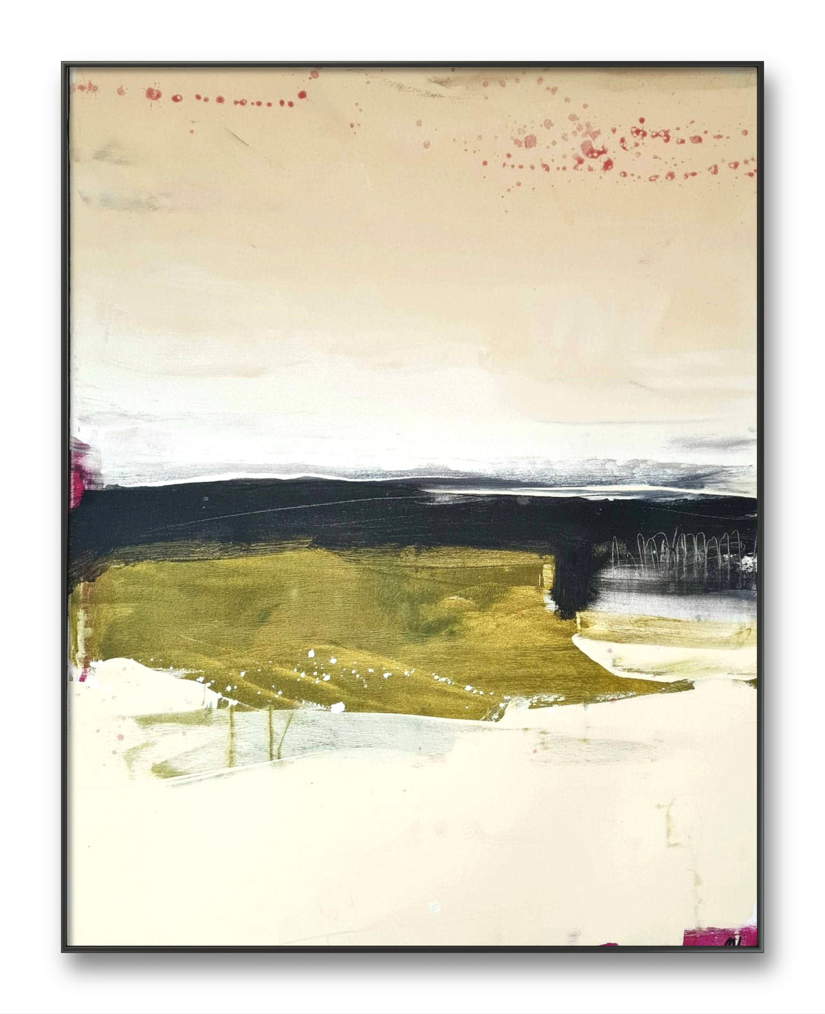 Nachtwanderung – modernes Leinwandbild, Detailansicht Motiv 1.0. Stille und Raum für Individualität Dieses Gemälde entsteht auf hochwertiger Leinwand und kann farblich nach Ihren Wünsch