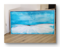 Abstraktes Gemälde Blau Groß – Blaue-grosse-bilder – XXL Kunstwerk als Blickfang im Wohnraum