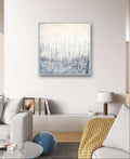 Grau weißes Bild für minimalistischen Look – XXL Kunstwerk als Blickfang im Wohnraum