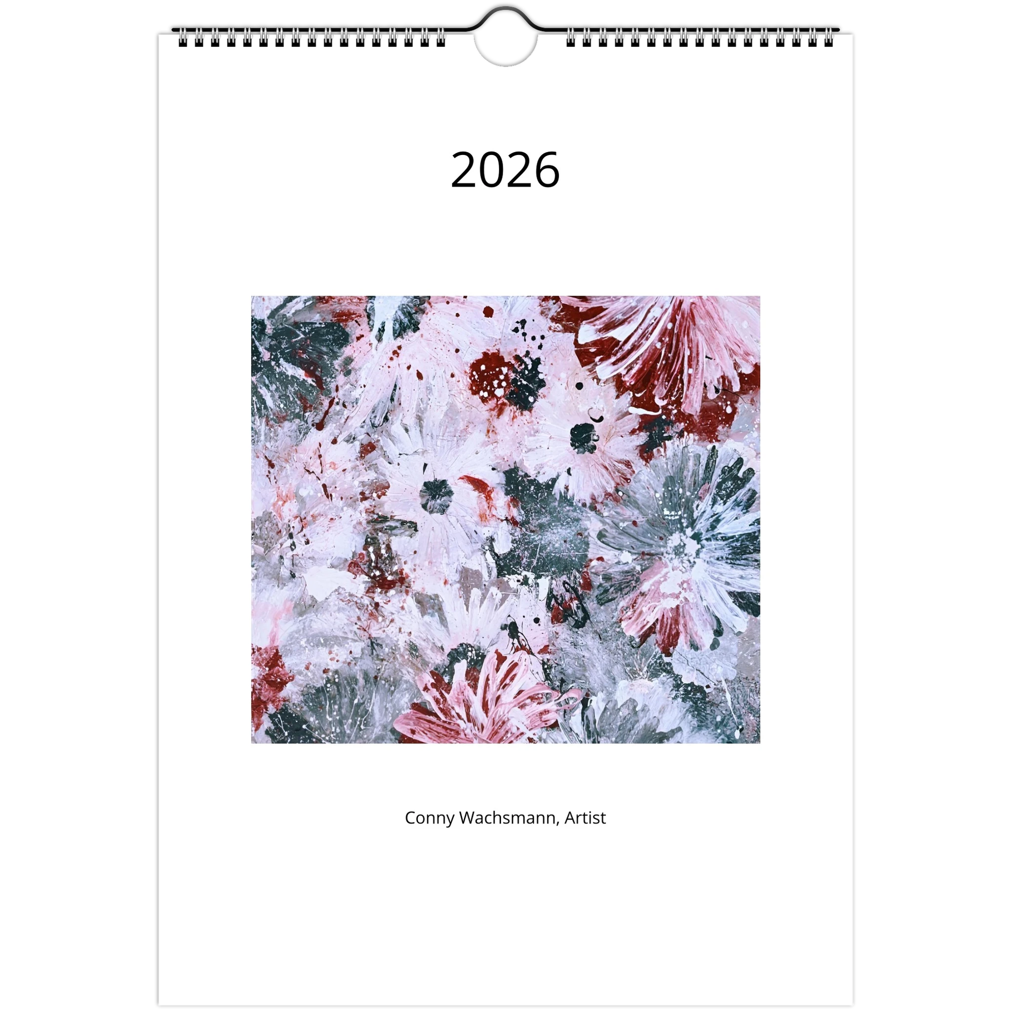 abstraktes gemaelde modernes acrylbild leinwand abstraktes gemälde – „wandkalender 2026 titel: "kein plan"“