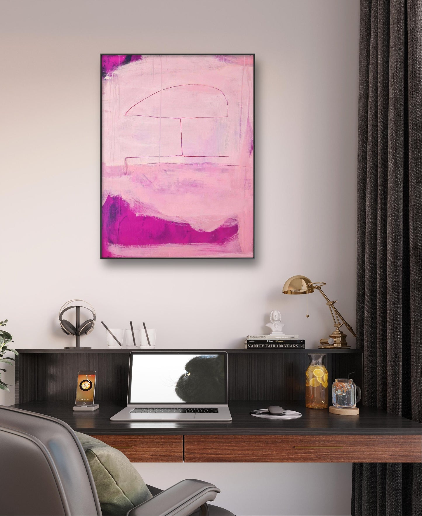 Auftragskunst, abstrakte Bilder, Abstraktes Bild in Pink Auftragskunst - Moderne Kunst für Ihre Wohnräume,pinke-lila-bilder-auf-keilrahmen-auftragskunst, abstrakte Bilder kaufen ,