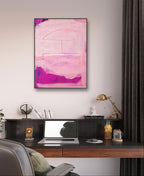 Abstraktes Gemälde – Mutterliebe 90x40cm – Schlafzimmer Einzelstück Sofort Verfügbar – Großes Gemälde in modernem Wohnzimmer