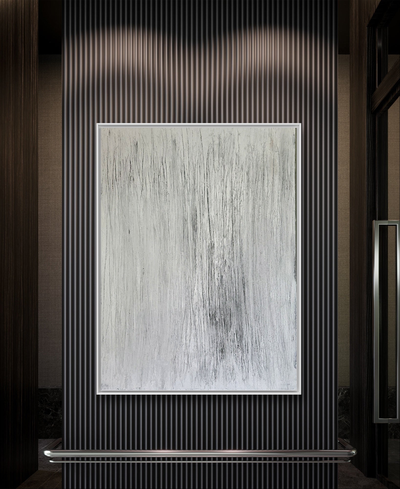 Personalisierte Auftragskunst und Gemälde: abstraktes-weisses-grosses-kunstwerk – Kategorie: Originalgemälde – Hersteller: 