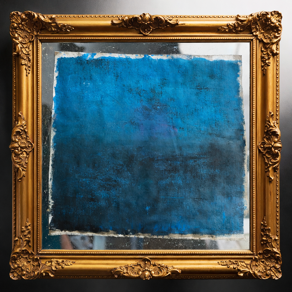 Blaue Studie auf Rolle