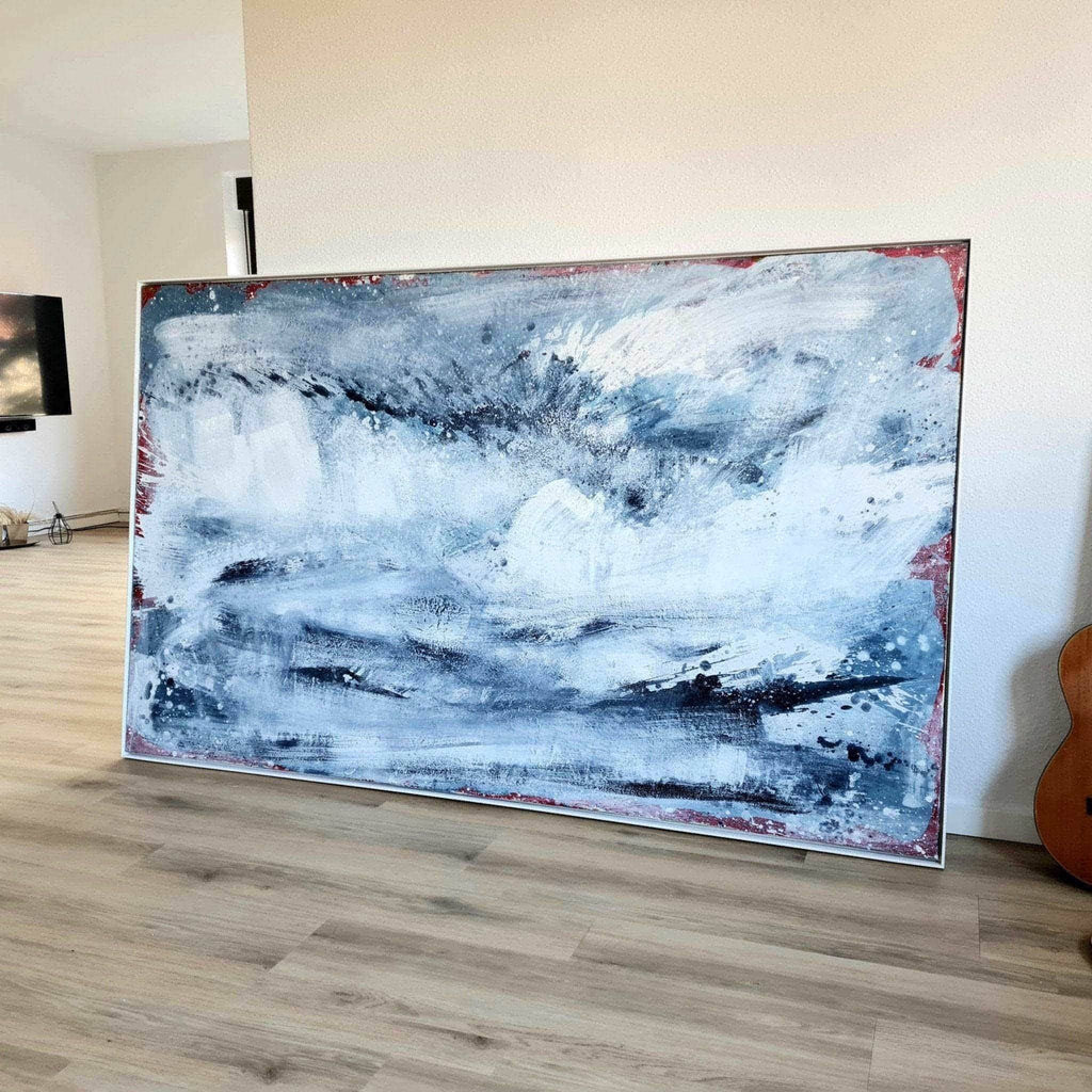 Personalisierte Auftragskunst und Gemälde: blaue-grosse-bilder-modern – Kategorie: Originalgemälde – Hersteller: