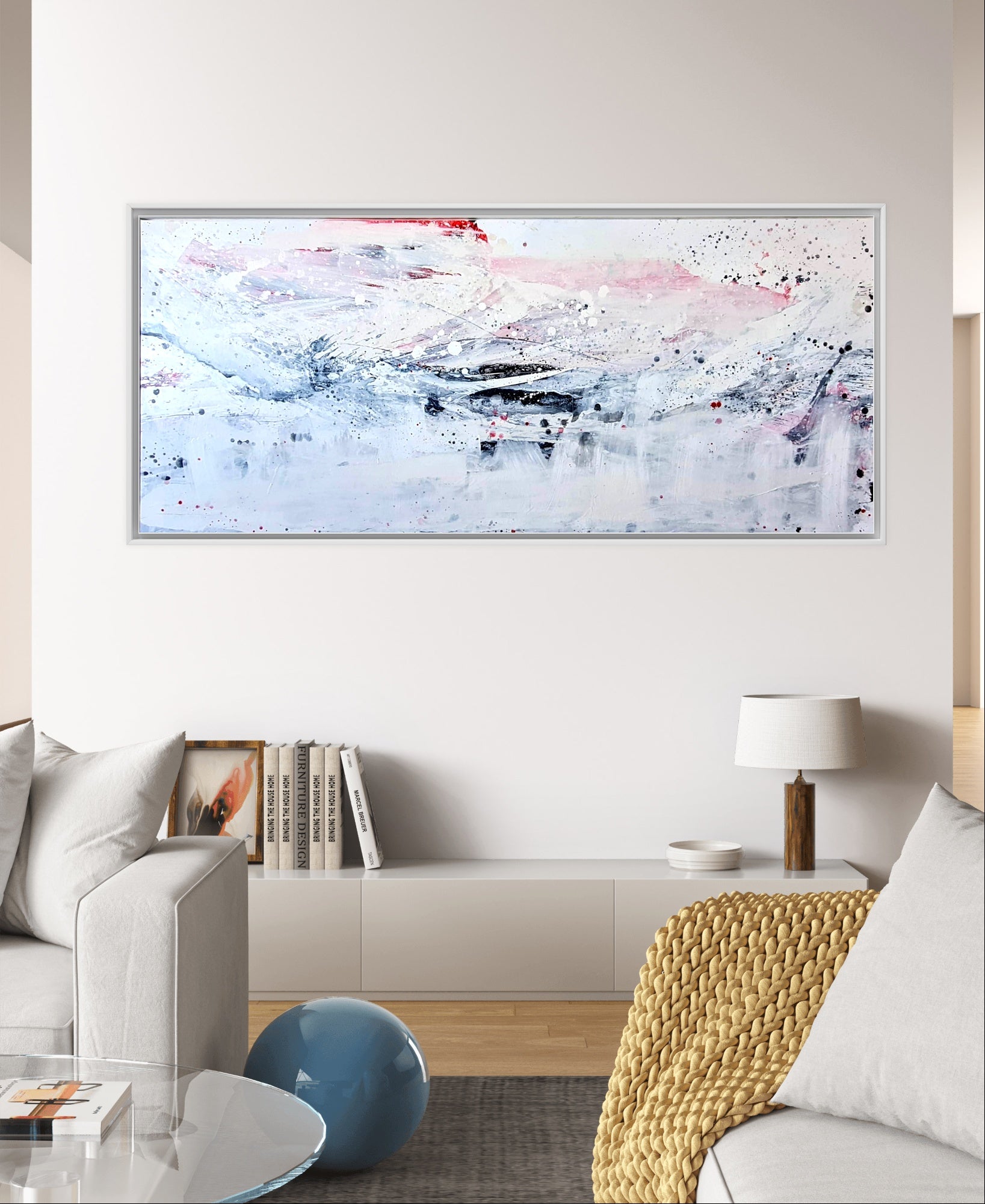 Personalisierte Auftragskunst und Gemälde: weisse-grosse-bilder-mit-schwung – Kategorie: Originalgemälde – Hersteller: