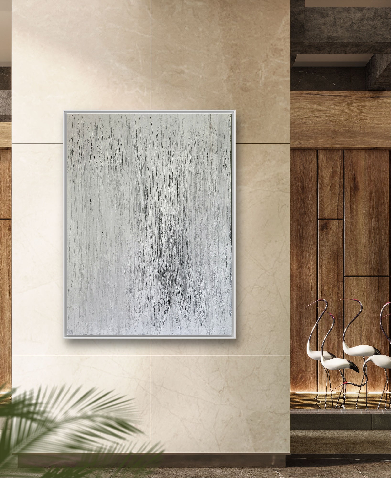 Personalisierte Auftragskunst und Gemälde: abstraktes-weisses-grosses-kunstwerk – Kategorie: Originalgemälde – Hersteller: 