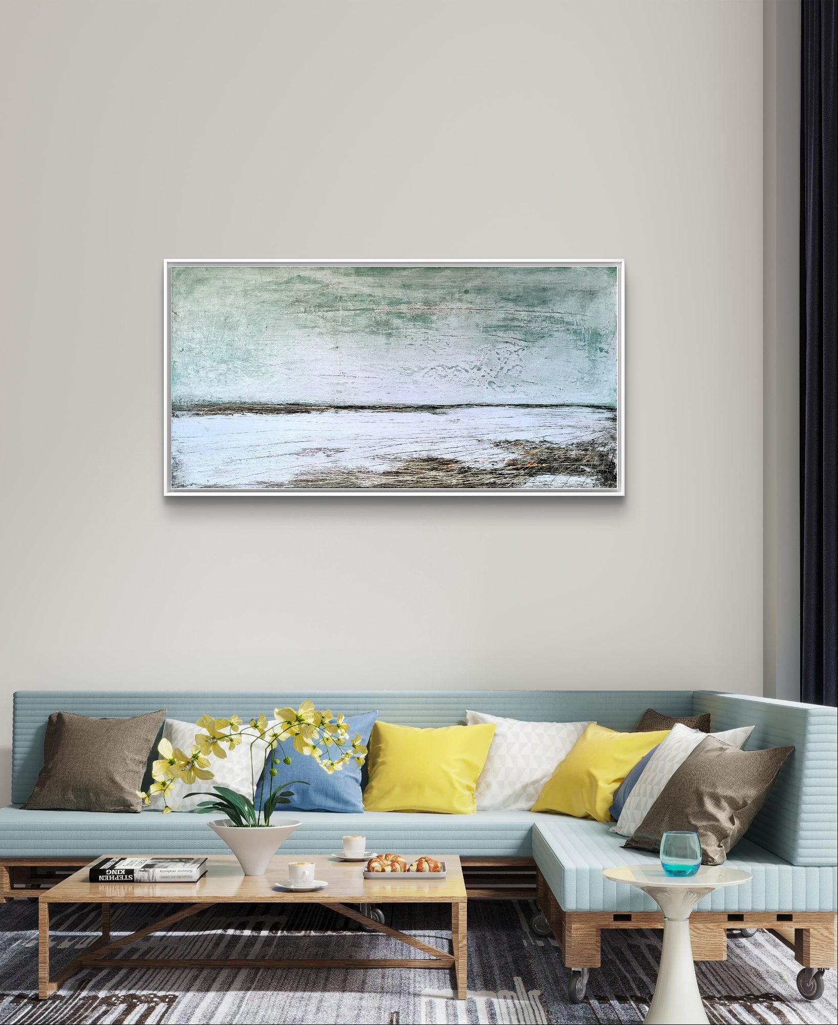 Personalisierte Auftragskunst und Gemälde: abstraktes-bild-blau-150-x-80-ccm – Kategorie: Originalgemälde – Hersteller: 