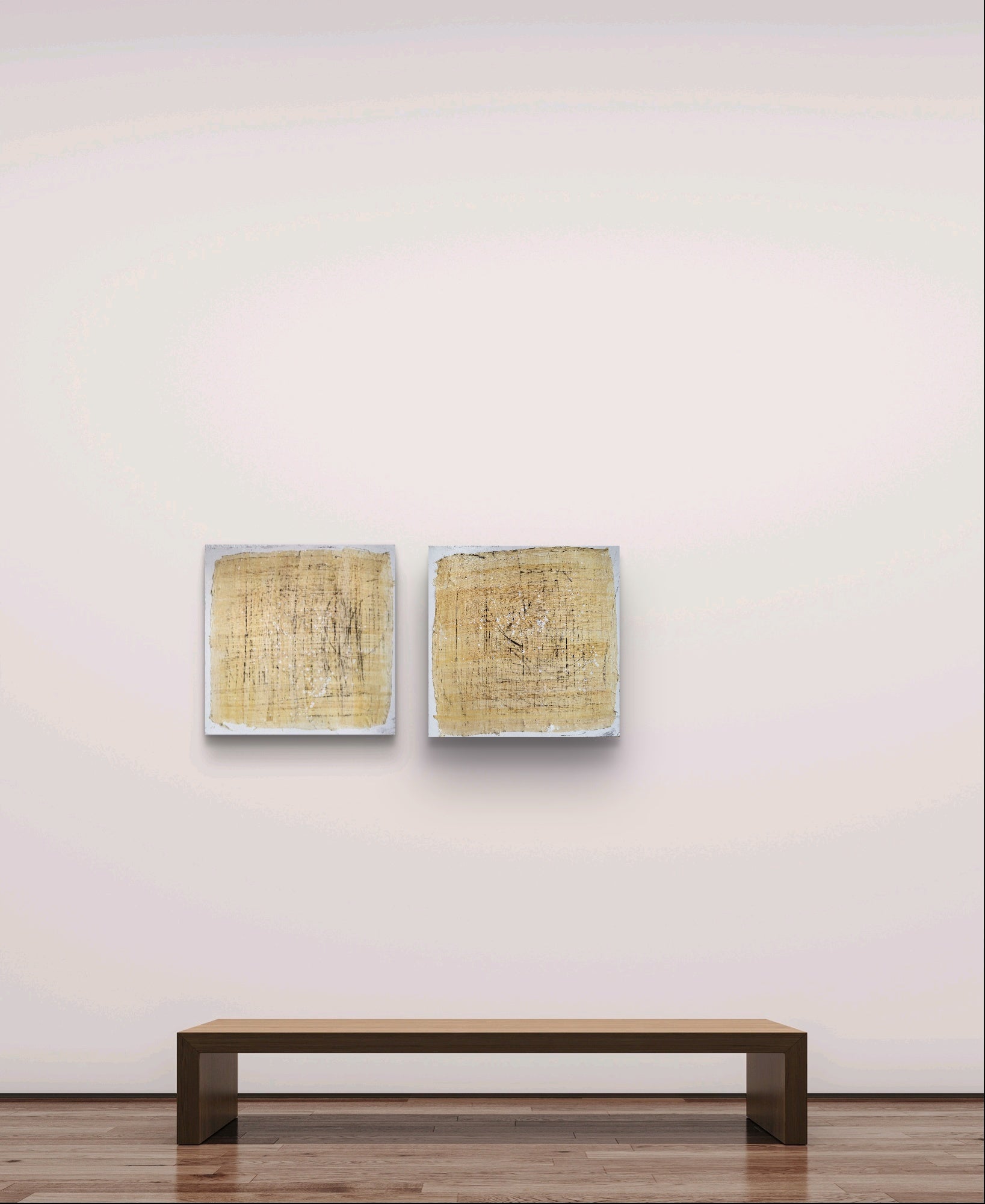 Personalisierte Auftragskunst und Gemälde: nachhaltige-symbiose-3-1-komposition-mit-papyrus-papier-4-x-pappwabenplatten-als-ensemble – Kategorie: Originalgemälde – Hersteller: