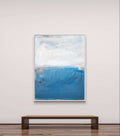 Abstraktes Gemälde – Meeresschwingungen – Abstrakte Wandkunst über Sofa