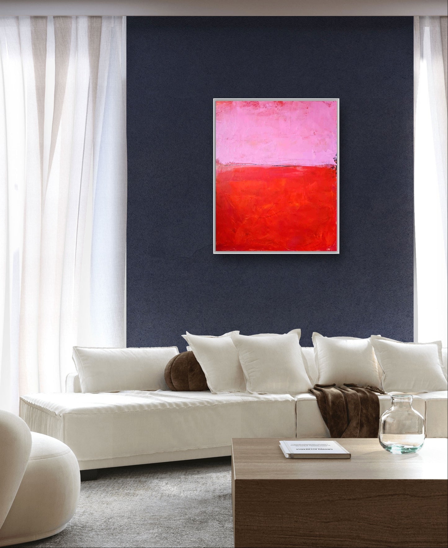 Auftragskunst, abstrakte Bilder, Abstrakte Malerei in Pink und Rot mit handgefertigtem Keilrahmen,abstrakte-bilder-in-rot-und-pink, abstrakte Bilder kaufen ,