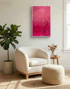 rotes Bild Wesenskraft – Auftragsmalerei – graues abstraktes Originalgemälde – individuelle Wirkung – persönliche Verbindung – Auftragsmalerei – Bild malen lassen