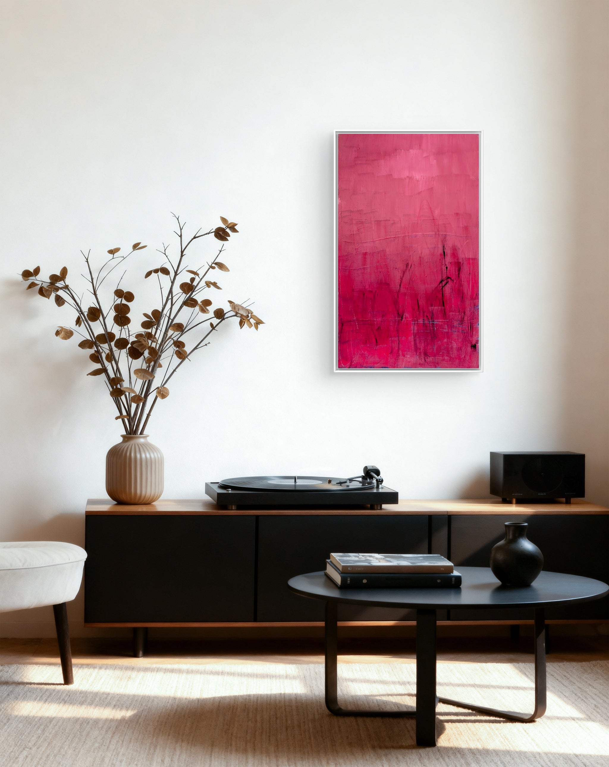 rotes Bild Wesenskraft – sofort versandbereites Leinwandbild in nan, großes Kunstwerk für moderne Wohnräume