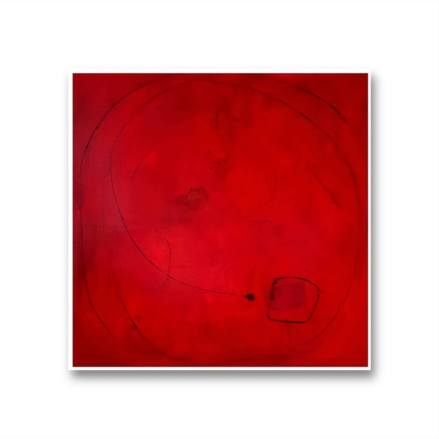 Auftragskunst, abstrakte Bilder, Ein abstraktes Leinwandbild in satten Rottönen - incl. Schattenfugenrahmen,rote-moderne-bilder-kunst, abstrakte Bilder kaufen ,