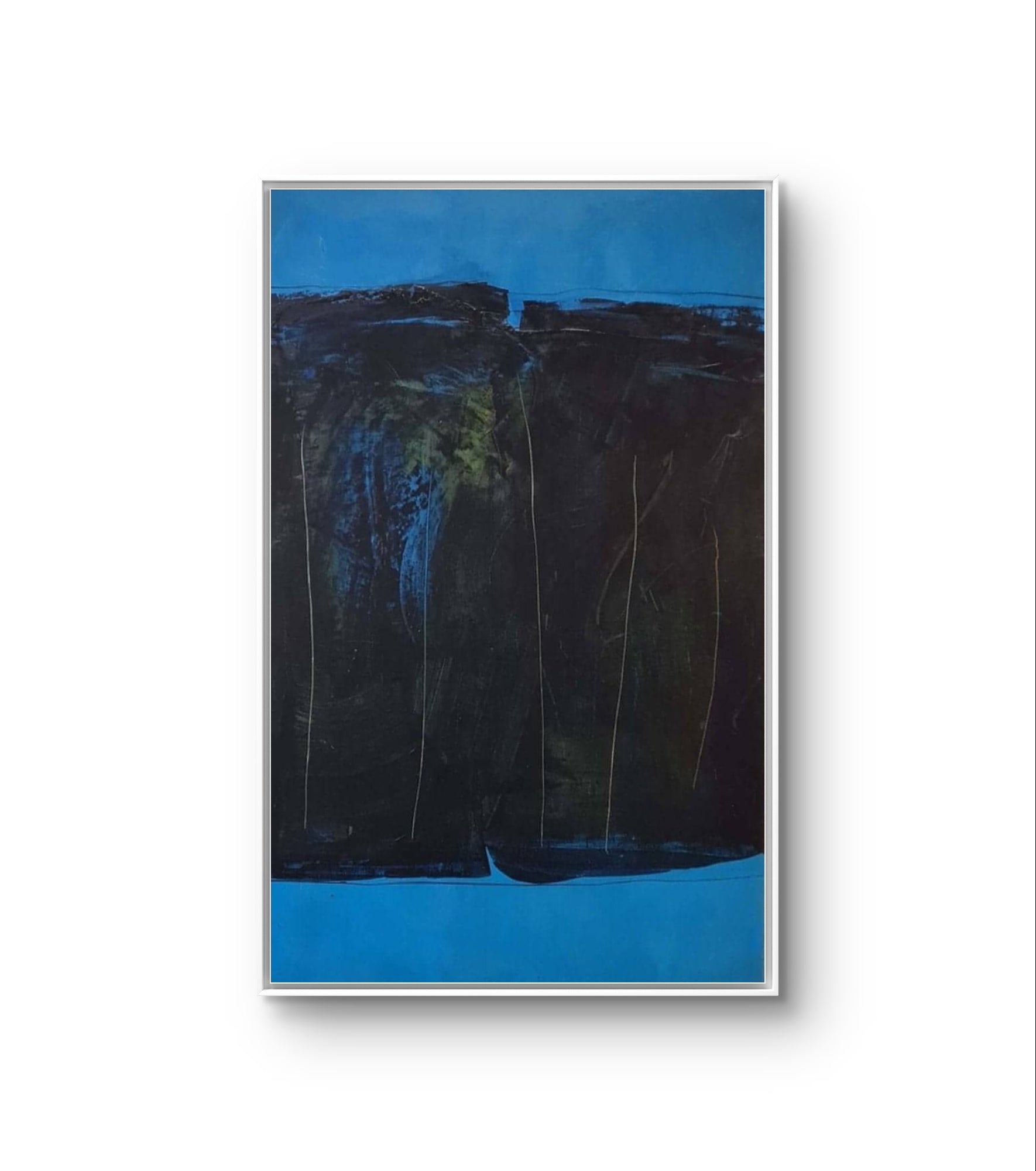 Der Berg ruft – modernes Leinwandbild, Detailansicht Motiv 1.0. Dieses großformatige Gemälde (160 x 100 cm) spiegelt die Lebensreise mit all ihren Etappen und Herausforderungen wider. 