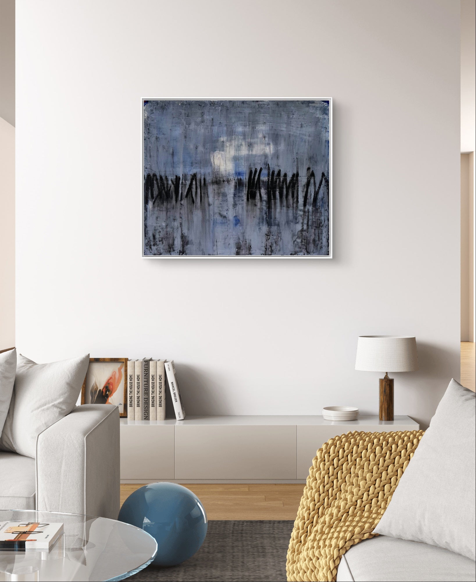 Personalisierte Auftragskunst und Gemälde: blaue-bilder-auftragskunst-lagerfeuer – Kategorie: Originalgemälde – Hersteller: 