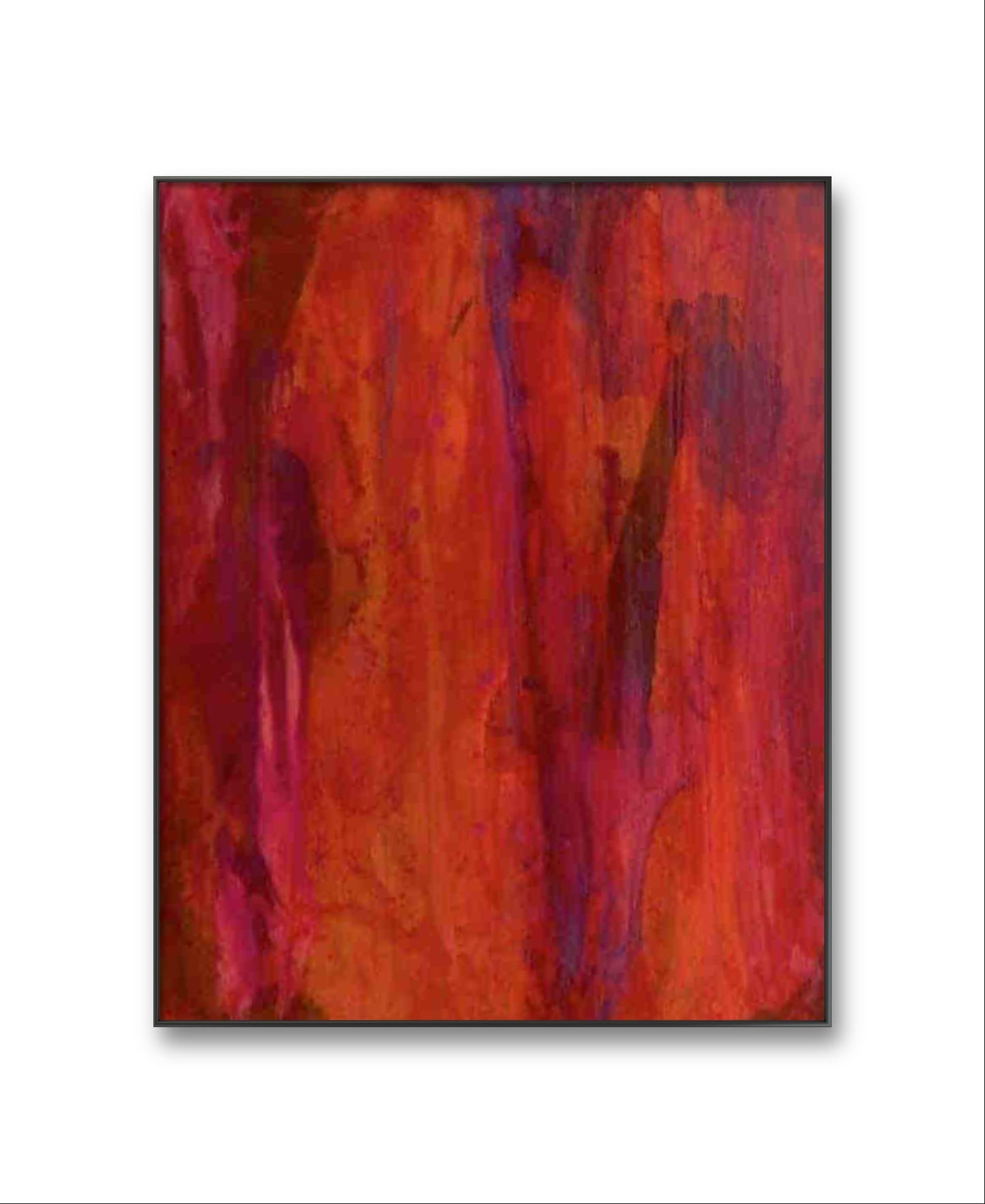 Auftragskunst, abstrakte Bilder, Abstraktes rotes Gemälde in Rot: Gebündelte Energie als kraftvolles Kunstwerk,rote-abstrakte-bilder-auftragskunst, abstrakte Bilder kaufen ,