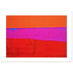Abstraktes rotes limitiertes Poster "Lieblingszeit“ – Moderne Kunst für offene Wohnbereiche