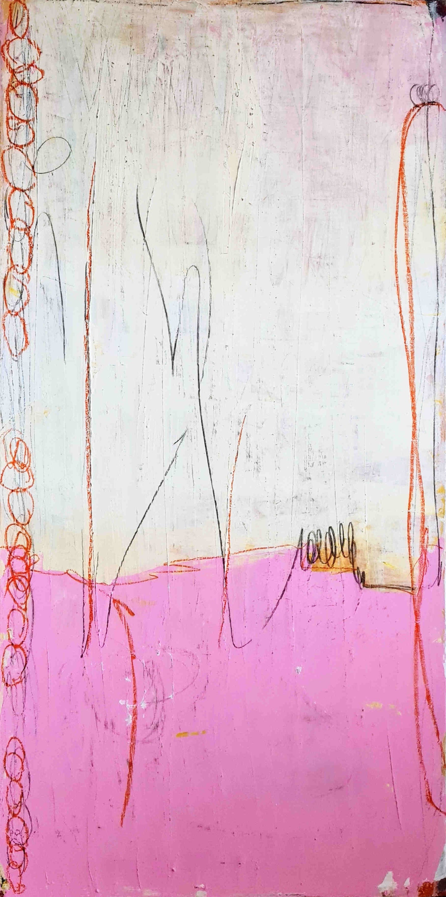  Andere Wege erkennen / 150 x 80 cm / rosa beige  Kunst