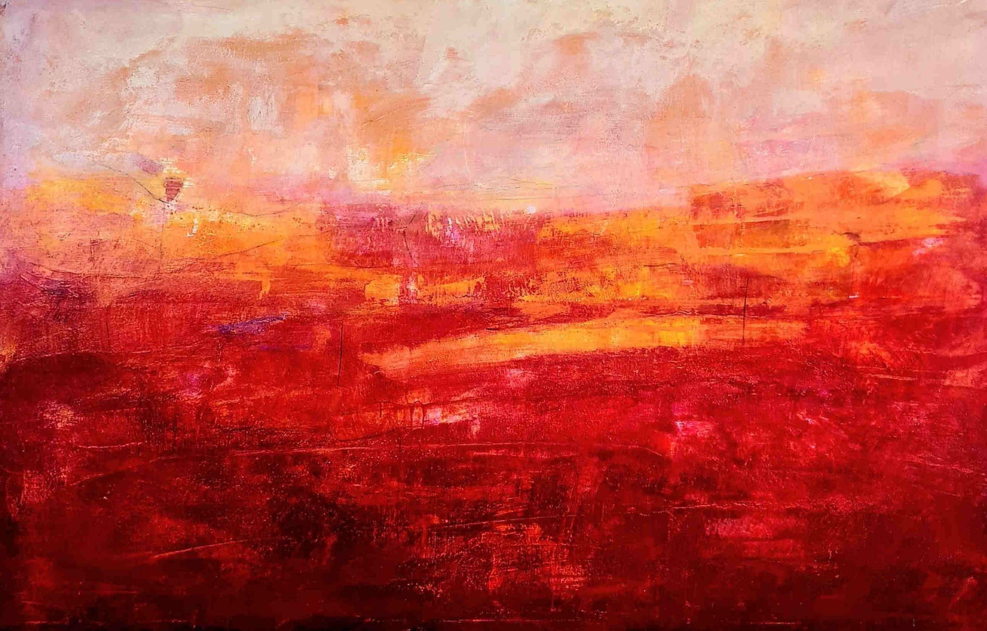 200 x 135 cm - Abstrakte rote Malerei als besonderes Kunstwerk für Ihre Räumlichkeiten,abstrakte große Leinwandbilder abstrakte Bilder kaufen ,
