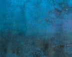 Blaue Studie auf Rolle – Zeitgenössische Kunst in Wohnraumansicht