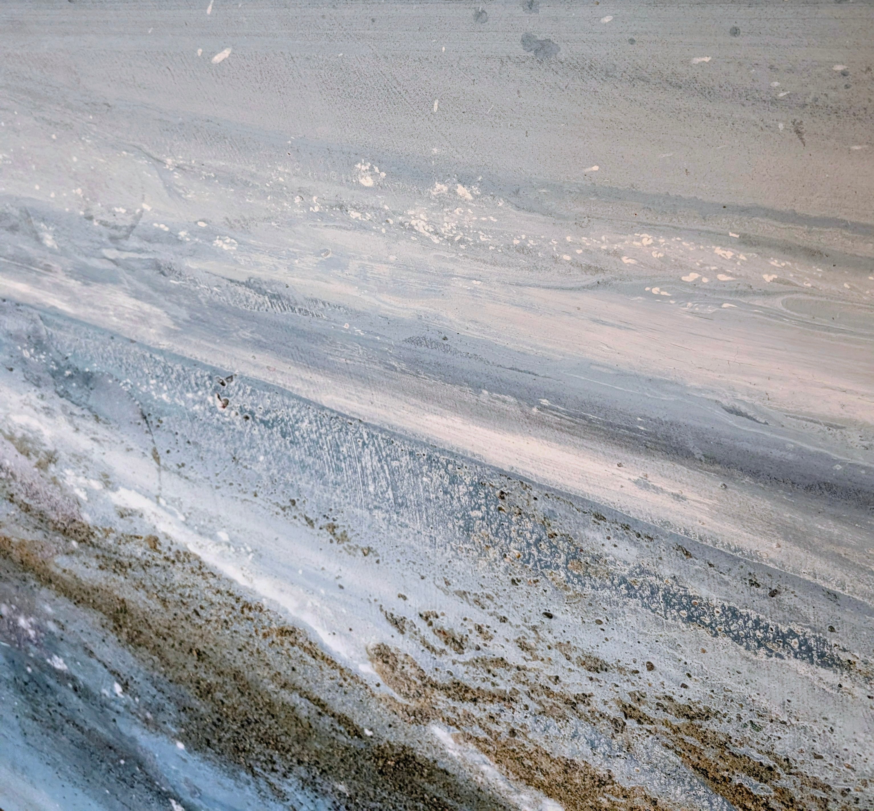 nahaufnahme Modernes blaues Wandbild, abstraktes Gemälde für ruhige Wohnräume