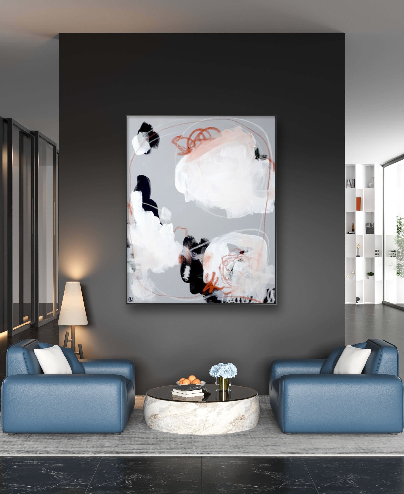 Personalisierte Auftragskunst und Gemälde: graues-bild-lesen – Kategorie: Originalgemälde – Hersteller: 