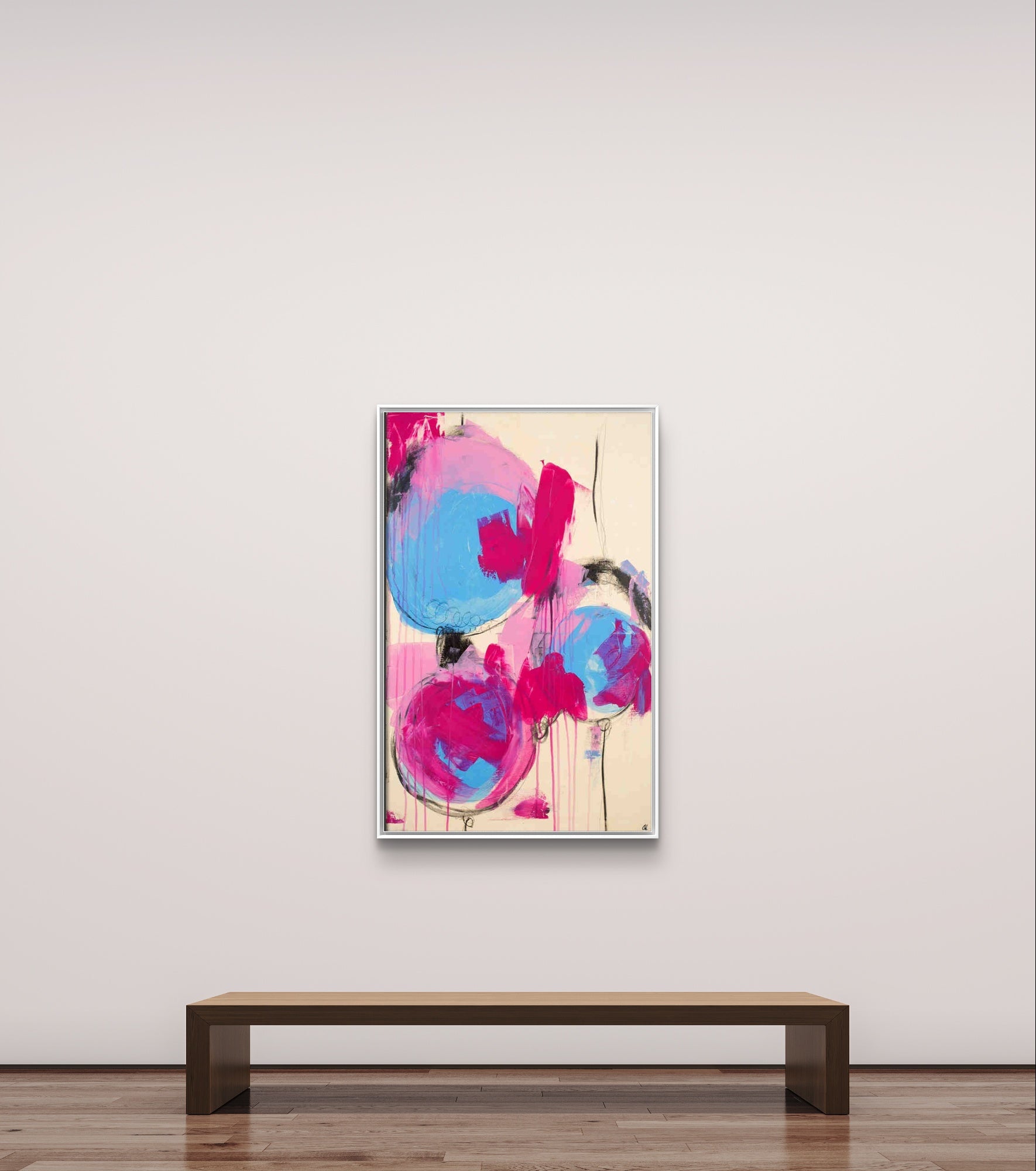 Personalisierte Auftragskunst und Gemälde: abstraktes-bild-pink-rot – Kategorie: Originalgemälde – Hersteller: Conny Wachsmann, Artist