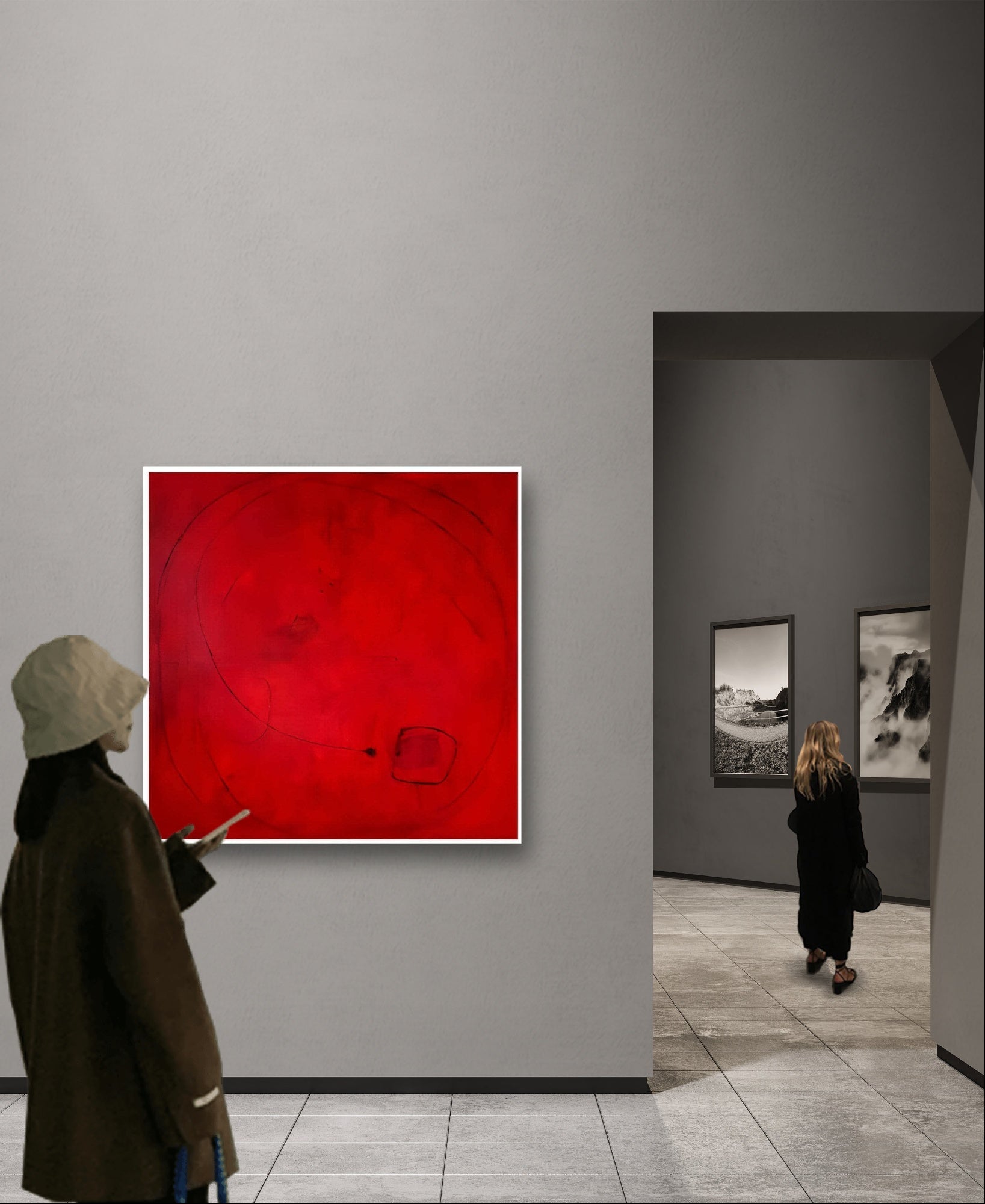 Personalisierte Auftragskunst und Gemälde: rote-moderne-bilder-kunst – Kategorie: Originalgemälde – Hersteller: