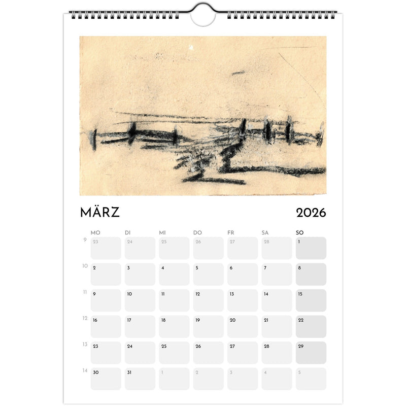 abstraktes gemaelde modernes acrylbild leinwand abstraktes gemälde – „wandkalender 2026 morgenstunden“