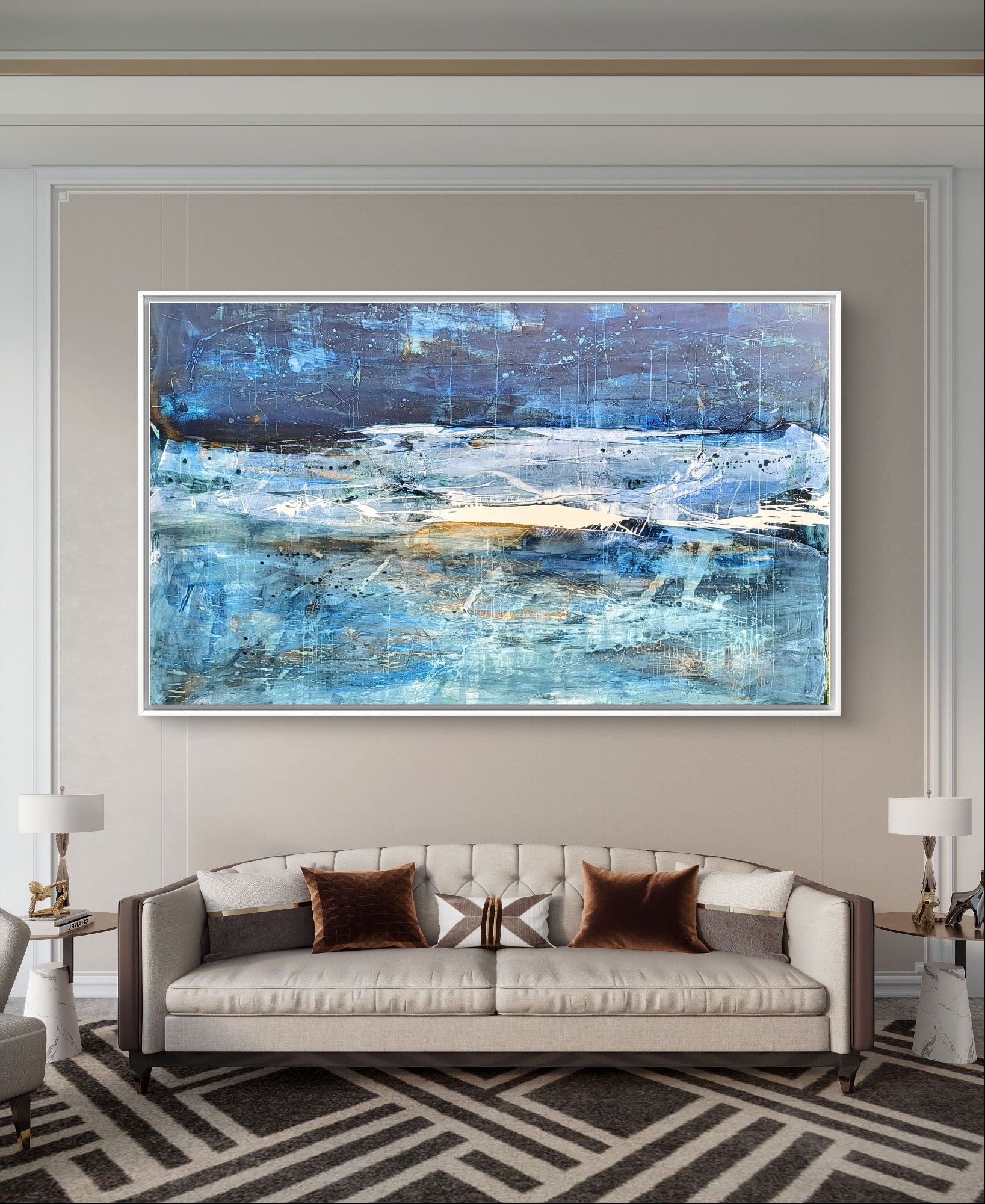 Personalisierte Auftragskunst und Gemälde: gruenes-grosses-bild-abstrakte-kunst – Kategorie: Originalgemälde – Hersteller: 