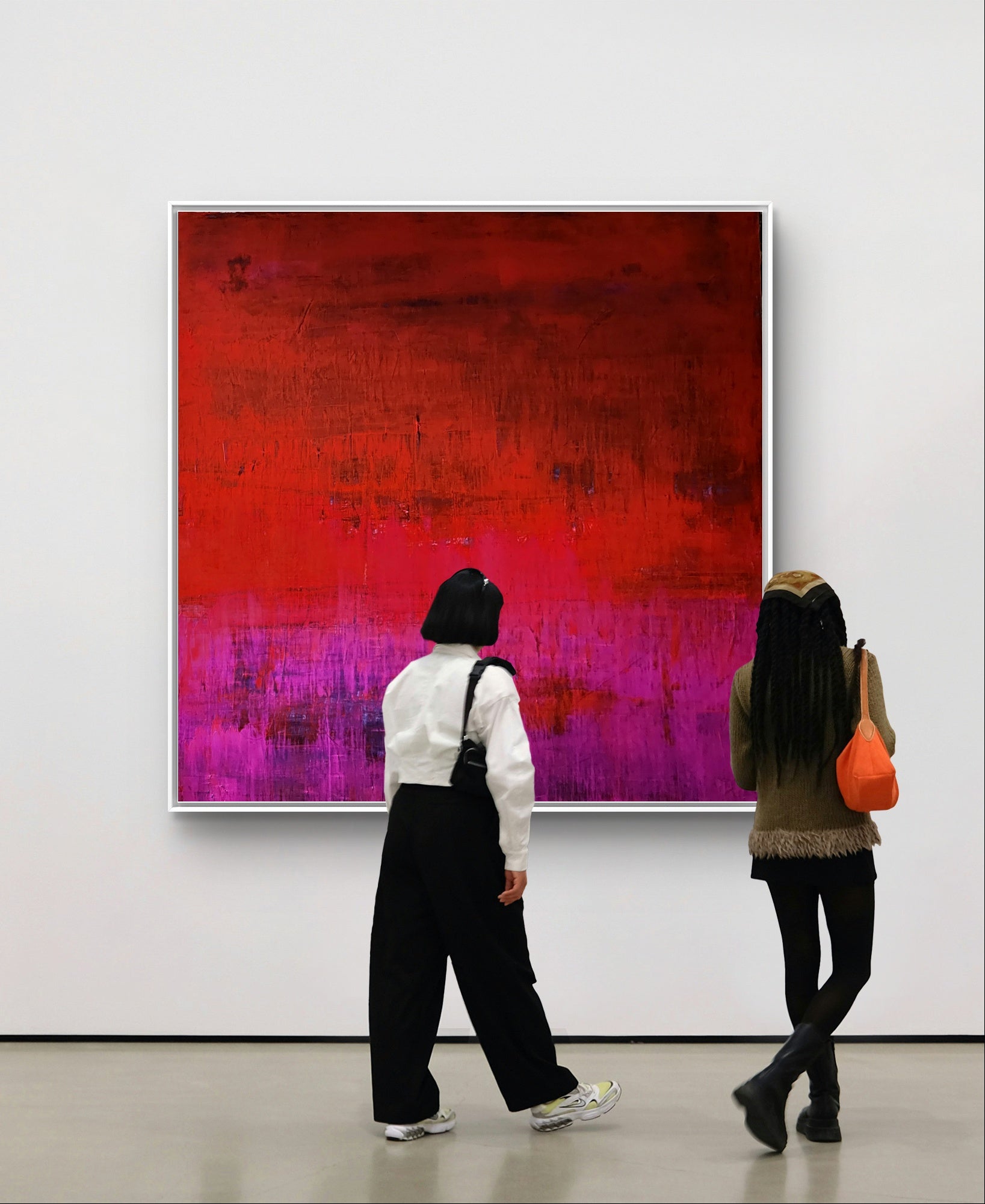 rotes großes Bild 160 x 160 cm Eyecatcher,abstrakte große Leinwandbilder abstrakte Bilder kaufen ,