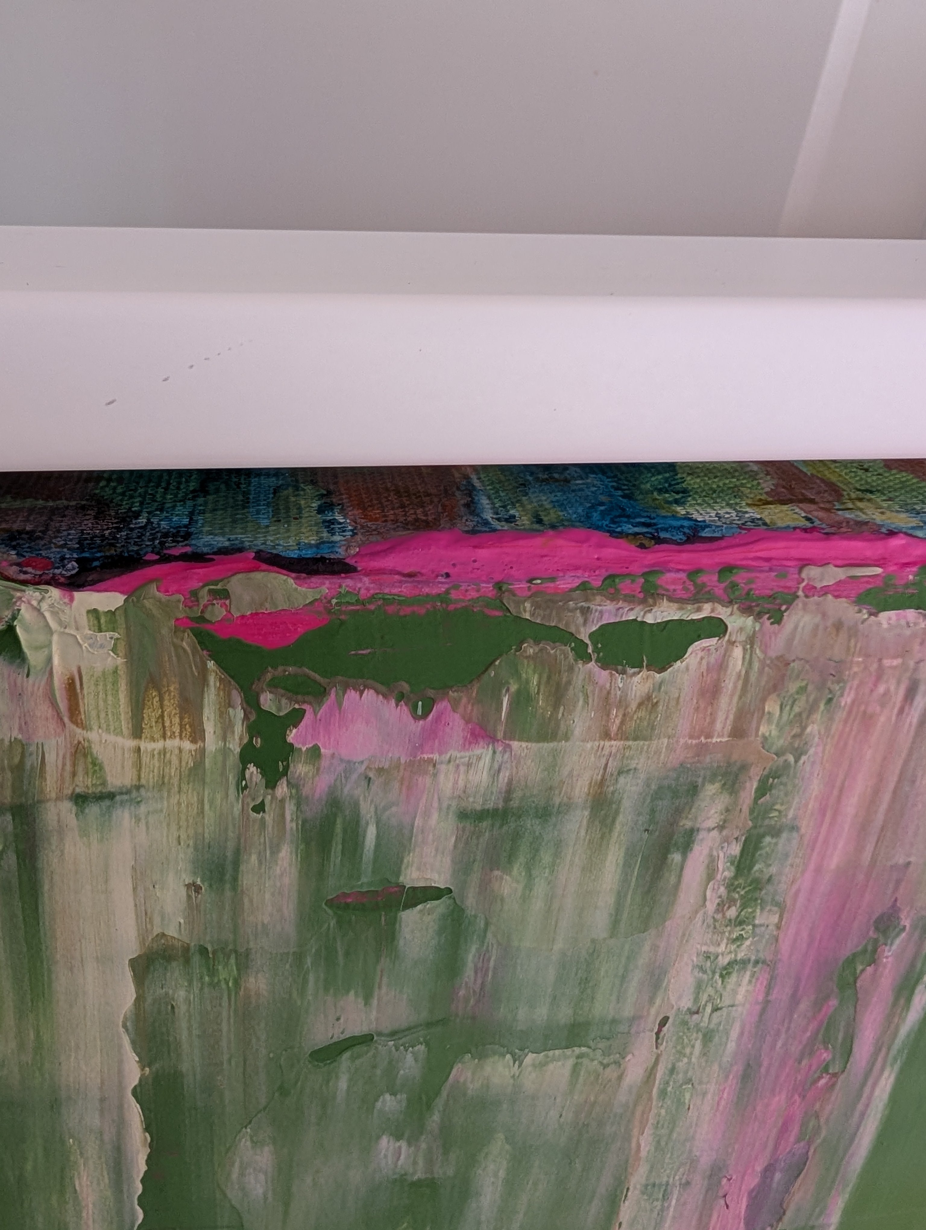 Waldbaden grünes xxl Bild – sofort versandbereites Leinwandbild in nan, großes Kunstwerk für moderne Wohnräume