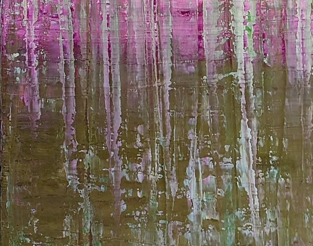 Waldbaden grünes xxl Bild – sofort versandbereites Leinwandbild in nan, großes Kunstwerk für moderne Wohnräume