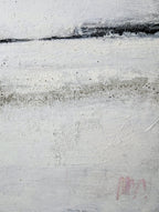 Abstraktes Gemälde – 100 x 100 cm Landgang weiß - Studienreihe – Individuelles Wandbild für modernes Wohnen