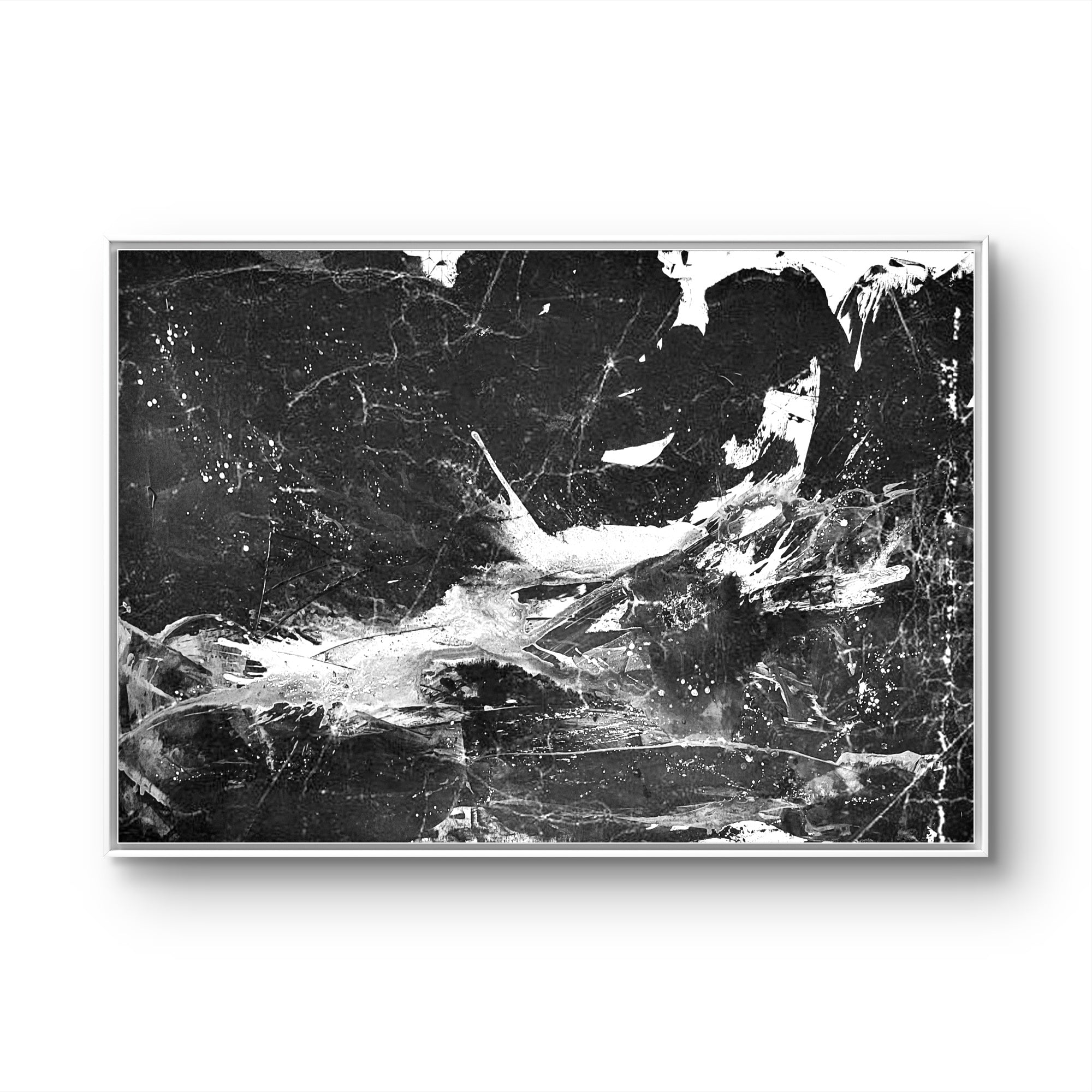 Impulse xxl – modernes Leinwandbild, Detailansicht Motiv 1.0. Schwarz-Weiß-Dynamik für moderne Räume – Ausdrucksstarkes Großformat

Das großformatige Kunstwerk (250 × 160 cm im Origi