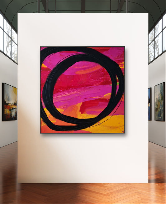 rotes Bild - Farbenprächtiges Kunstwerk: Abstraktes Gemälde,abstrakte große Leinwandbilder abstrakte Bilder kaufen ,
