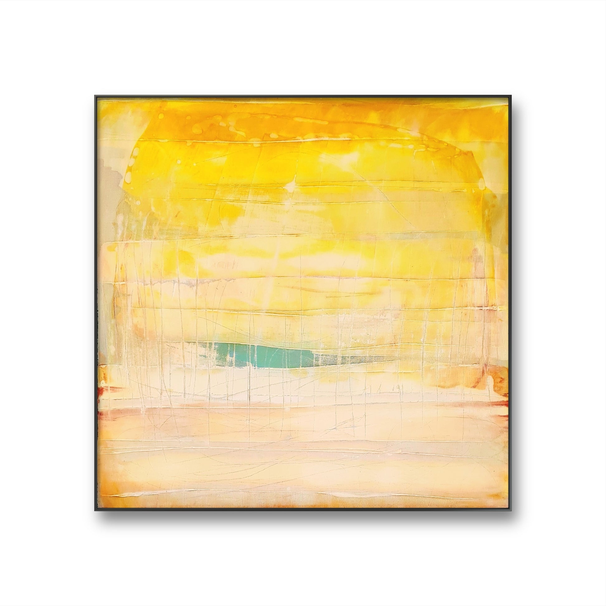 Auftragskunst, abstrakte Bilder, Die Welt des Küstenzaubers - 80 x 80 cm - Bild 1 von 4 - Auftrag,gelbe-bilder-1, abstrakte Bilder kaufen ,