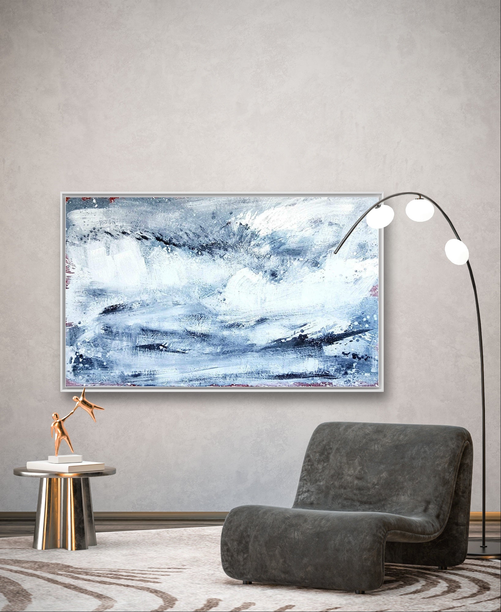 Personalisierte Auftragskunst und Gemälde: blaue-grosse-bilder-modern – Kategorie: Originalgemälde – Hersteller: